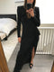 Ruffle Front Gown