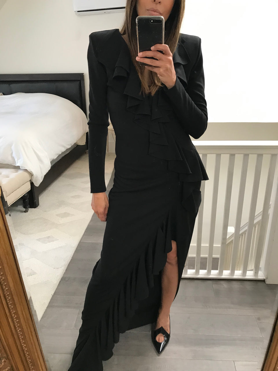 Ruffle Front Gown