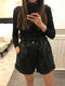 High Waisted Leather shorts
