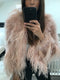 Mixed Feather/Fur Jacket