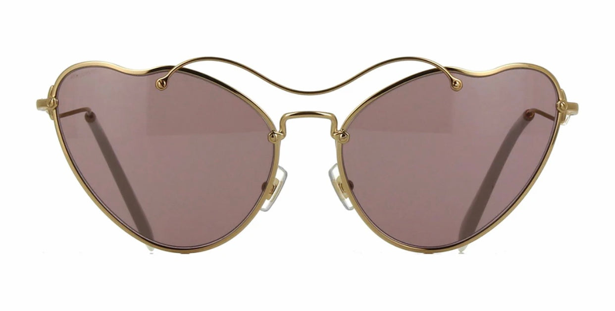 Wire Frame Heart Shaped Sunglasses