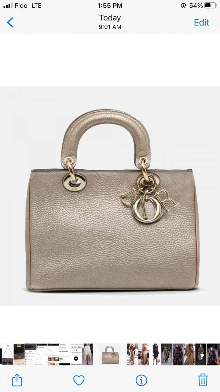 Dior Diorissimo Metallic Medium Bag