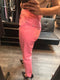 Pink Denim Jeans with Logo back