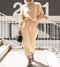 Ivory Sweatsuit with Shoulder Pad
