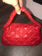 Hidden Chain Quilted Leather Bag with Logo