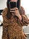 Long Sleeve Ruched Top Mini Dress