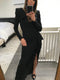 Ruffle Front Gown