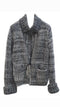 Tweed Cardigan with Chain Tie