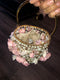 Pearl Embellished Metal bag