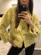 Fringe Tweed Jacket with Tie