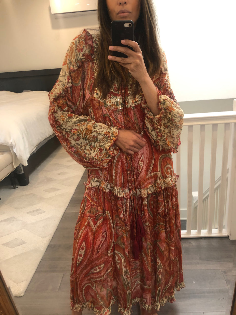 Paisley Printed Maxi Dress