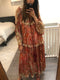 Paisley Printed Maxi Dress