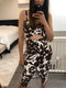 Floral linen runway dress