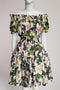 Floral printed Mini dress with elastic waist