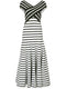 Striped Runway Fit and Flare Dress