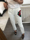 Embroidered Denim Jeans