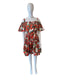 Flower Printed Mini Dress