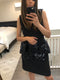 Embellished Dress with Detachable Peplum