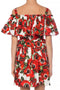 Flower Printed Mini Dress