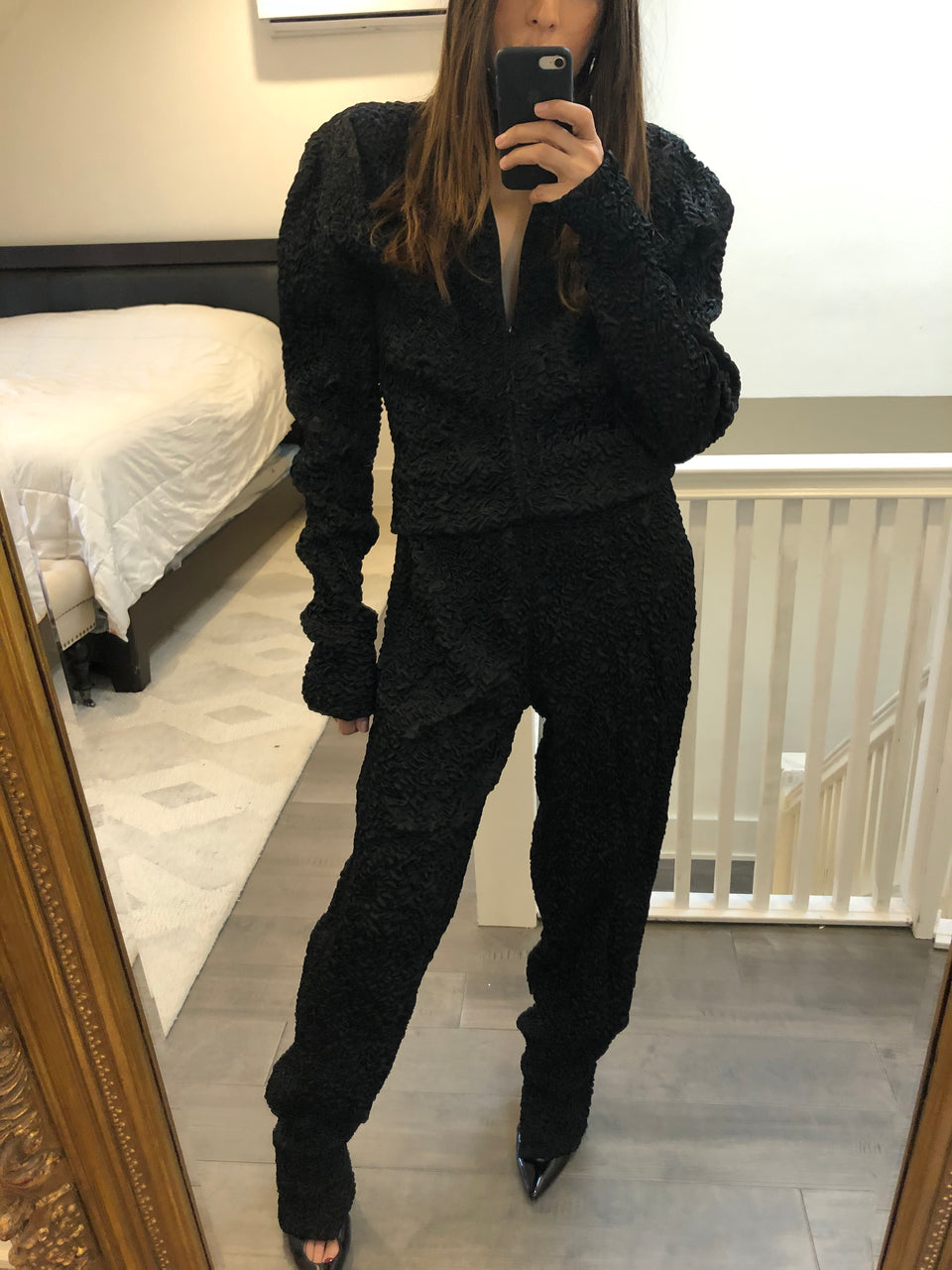 Textured Vintage Jumpsuit