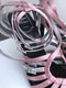 Pink Satin Strap Heels with Jewel Fastening