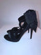 Suede Black Bow Back Heels