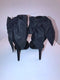 Suede Black Bow Back Heels