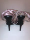 Pink Satin Strap Heels with Jewel Fastening