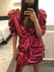 Puff Sleeve Ruched Dress