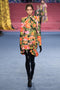 Velvet Floral Dress with Ruched Side