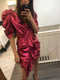 Puff Sleeve Ruched Dress