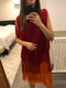 Colour Blocked Fringe Dress