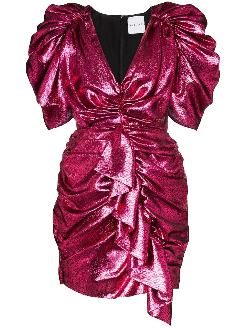 Puff Sleeve Ruched Dress