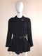 Ribbed Jacket with Belt Detail
