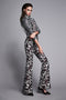 Giamba by Giambattista Valli Floral Printed Bell Bottom Overalls