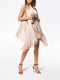 Halter Fringe Mini Dress