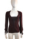 Burgundy Silk Blouse
