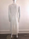Pleated Bodice Plunged V-Neck Dress