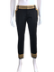 Black & Gold Military Cropped Pant