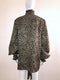 Animal Printed Ruffle Front Oversized Blouse