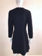 Navy Shift Dress with Floral Buttons