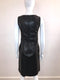 Sleeveless Leather Dress with Waist Detail