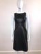 Sleeveless Leather Dress with Waist Detail