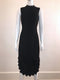 Textured Black Scalloped Edge 2-Piece Dress & Jacket