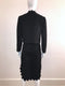 Textured Black Scalloped Edge 2-Piece Dress & Jacket
