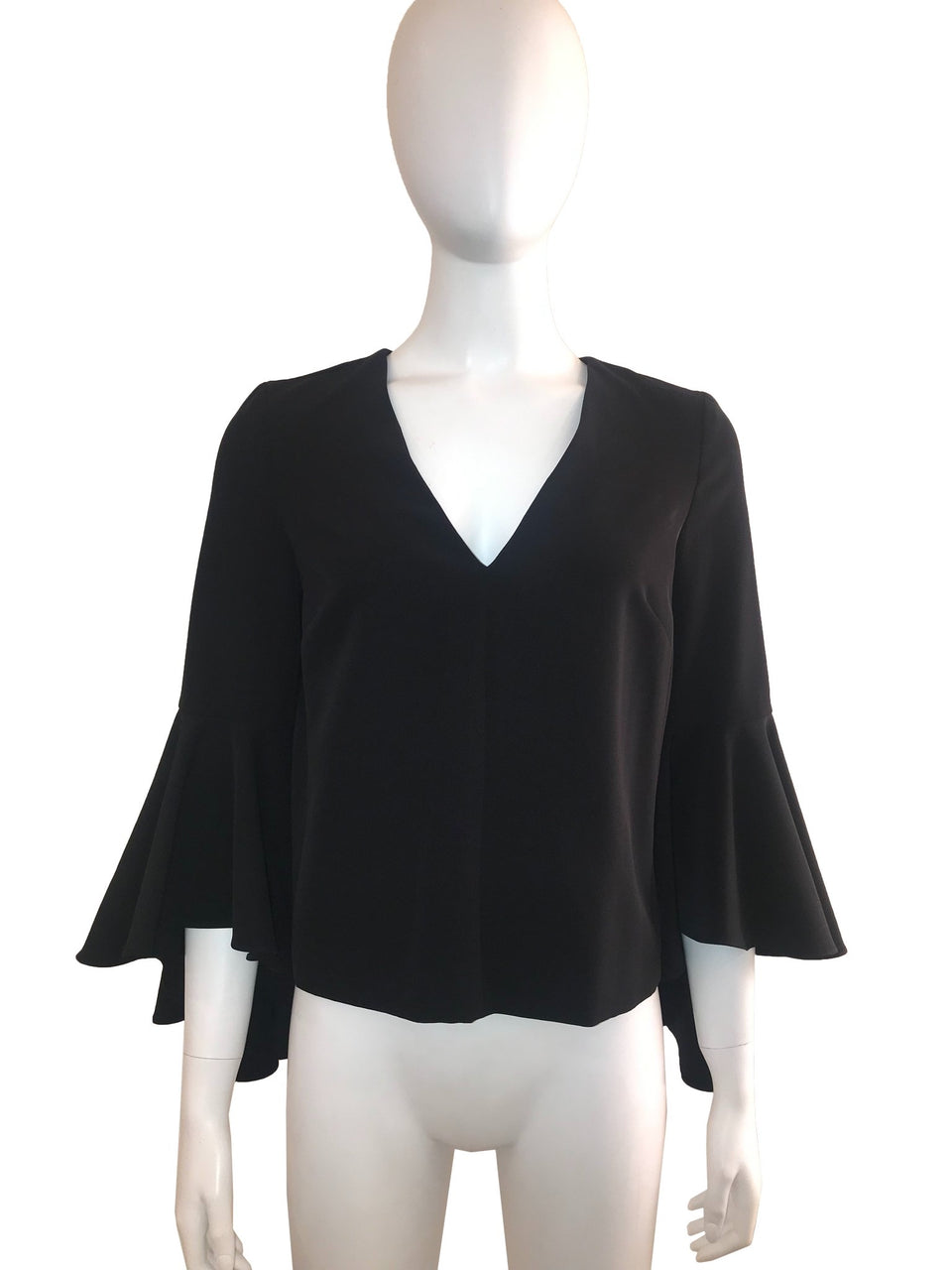 Bell Sleeve V-Neck Top