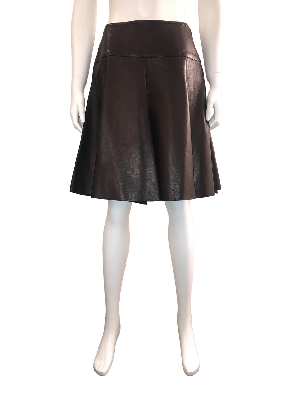 Lambskin Flare Skirt