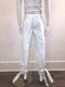High Waisted Tied Ankle Jeans