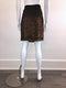 Sequin Pencil Skirt with Black Waistband