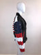 USA Flag Leather Motorcycle Biker Jacket